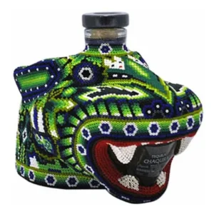 Chaquira beaded Jaguar Reposado Bottle