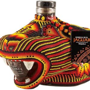 Chaquira beaded Jaguar Anejo Bottle
