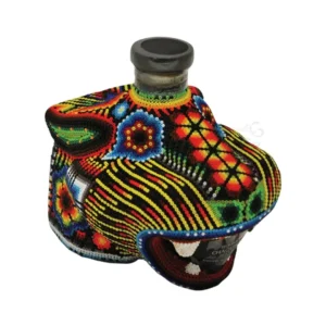 Chaquira beaded Jaguar Extra Anejo Bottle